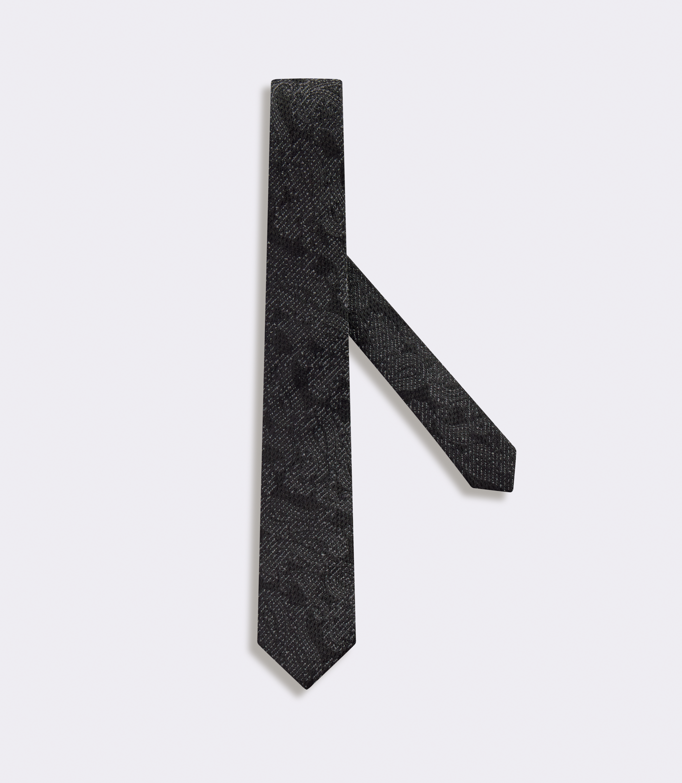Gravata Jacquard Seda Preto