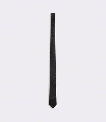 Gravata Jacquard Seda Preto thumbnail 3