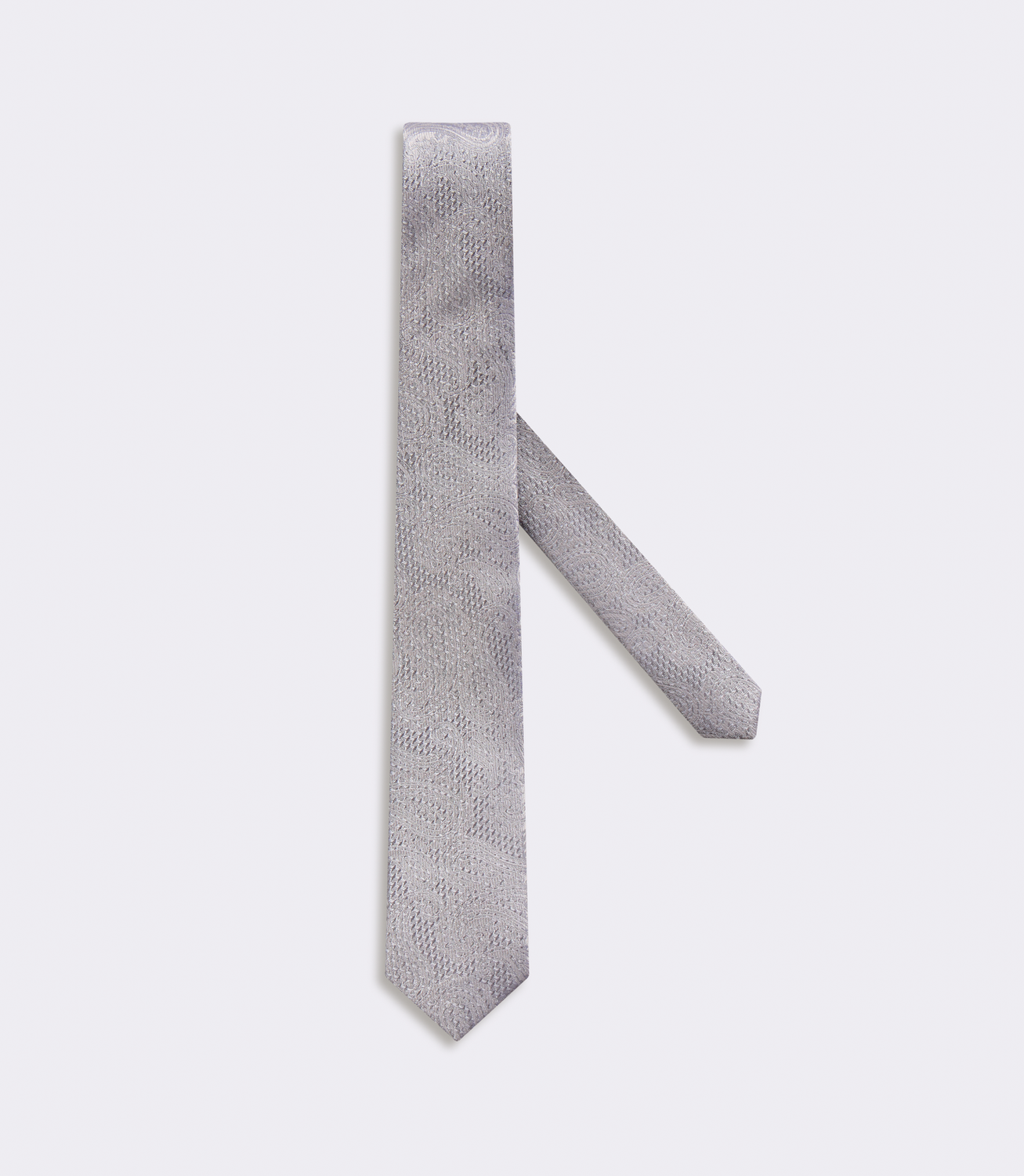 Gravata Jacquard Seda Cinza – slide 1
