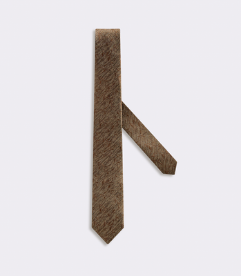 Gravata Jacquard Seda Marrom thumbnail 1