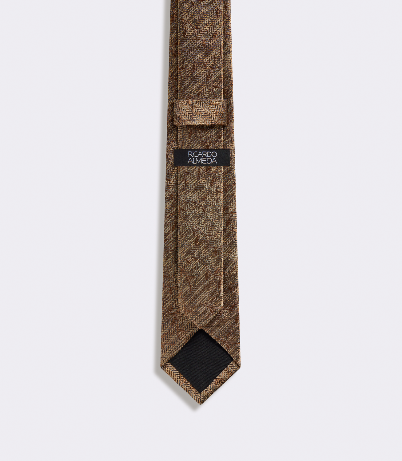 Gravata Jacquard Seda Marrom – slide 2