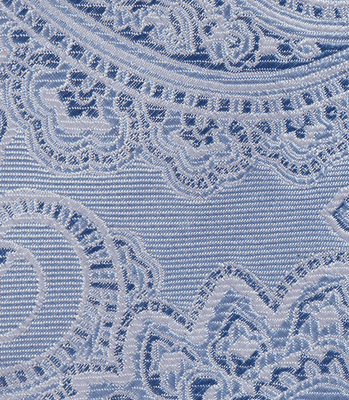 Gravata Jacquard Paisley Seda Azul thumbnail 4