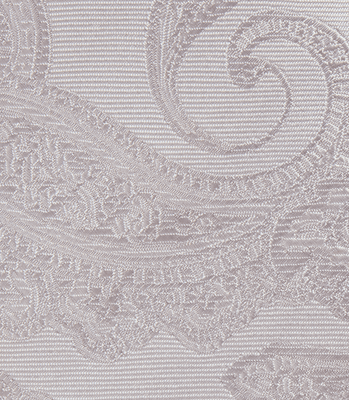 Gravata Jacquard Paisley Seda Branco thumbnail 4
