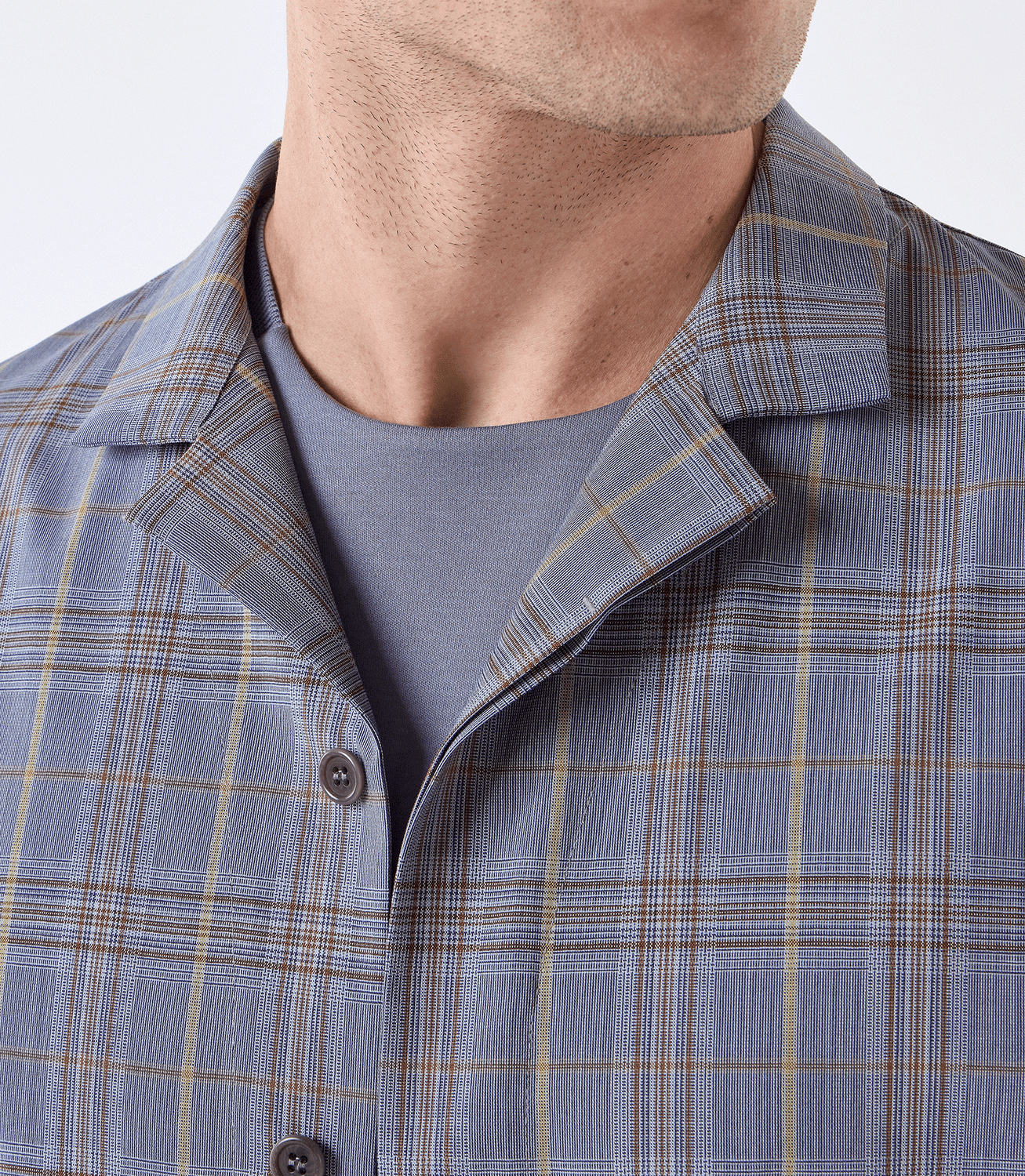 Camisa Box Manga Curta Xadrez Azul – slide 4