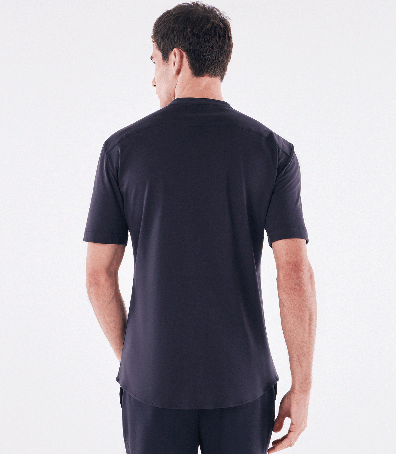 Camisa Manga Curta Gola Mao de Malha Homemeeting Azul – slide 7