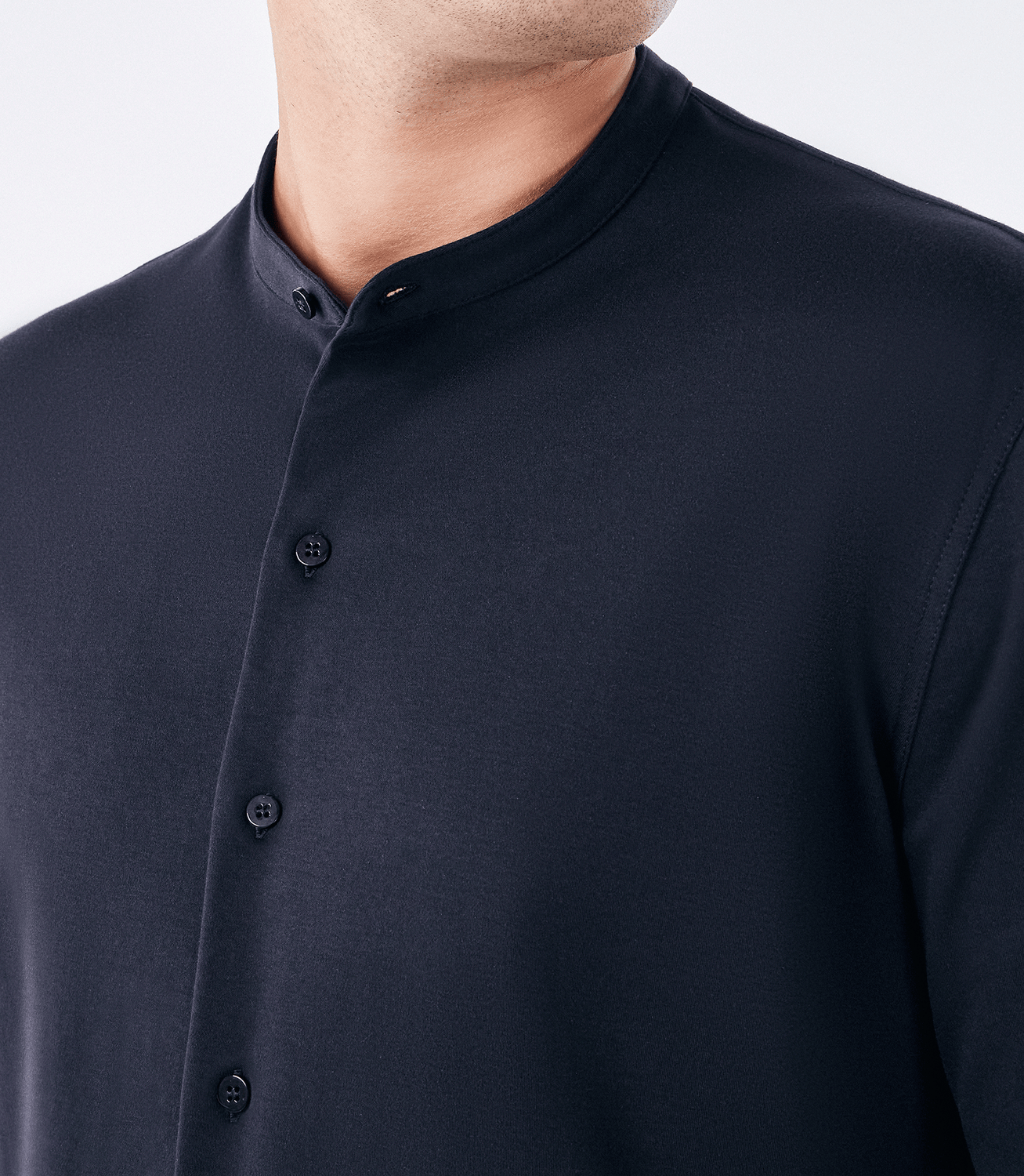 Camisa Manga Curta Gola Mao de Malha Homemeeting Azul – slide 5