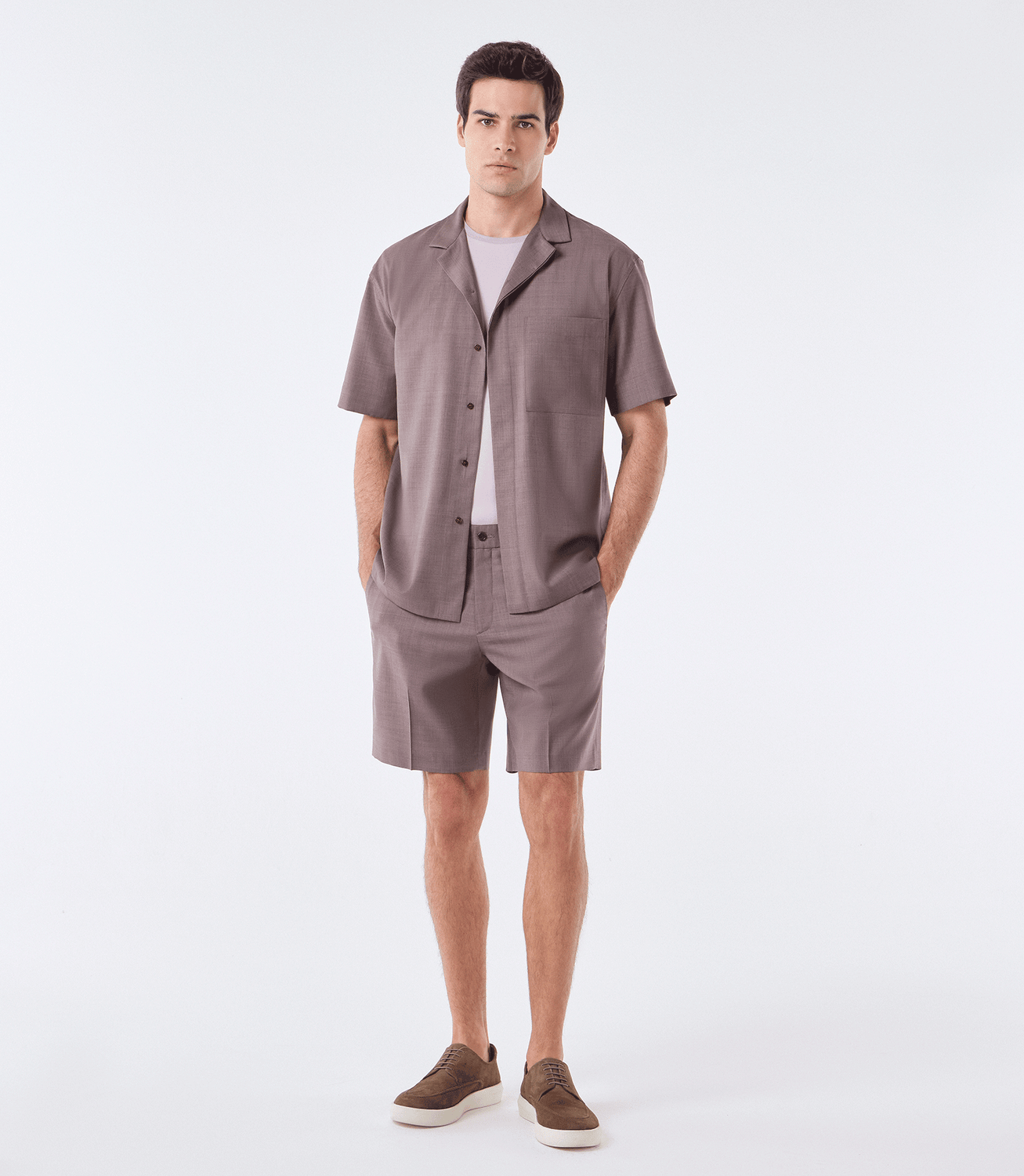 Camisa Box Manga Curta Marrom – slide 2