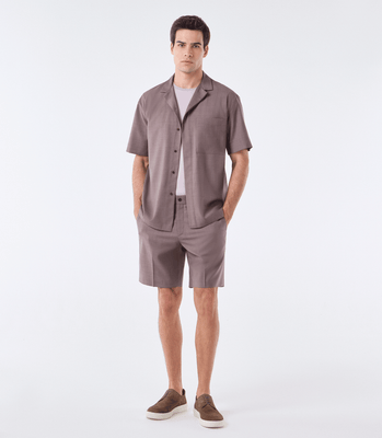 Camisa Box Manga Curta Marrom thumbnail 2