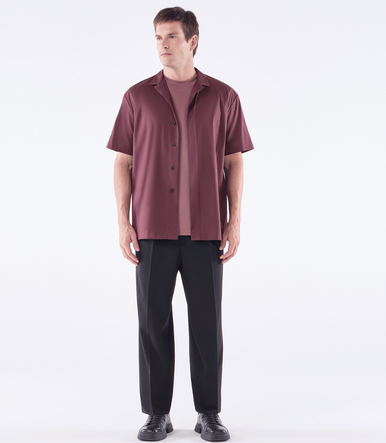 Camisa Manga Curta Box Tailor Air Vermelho – slide 2