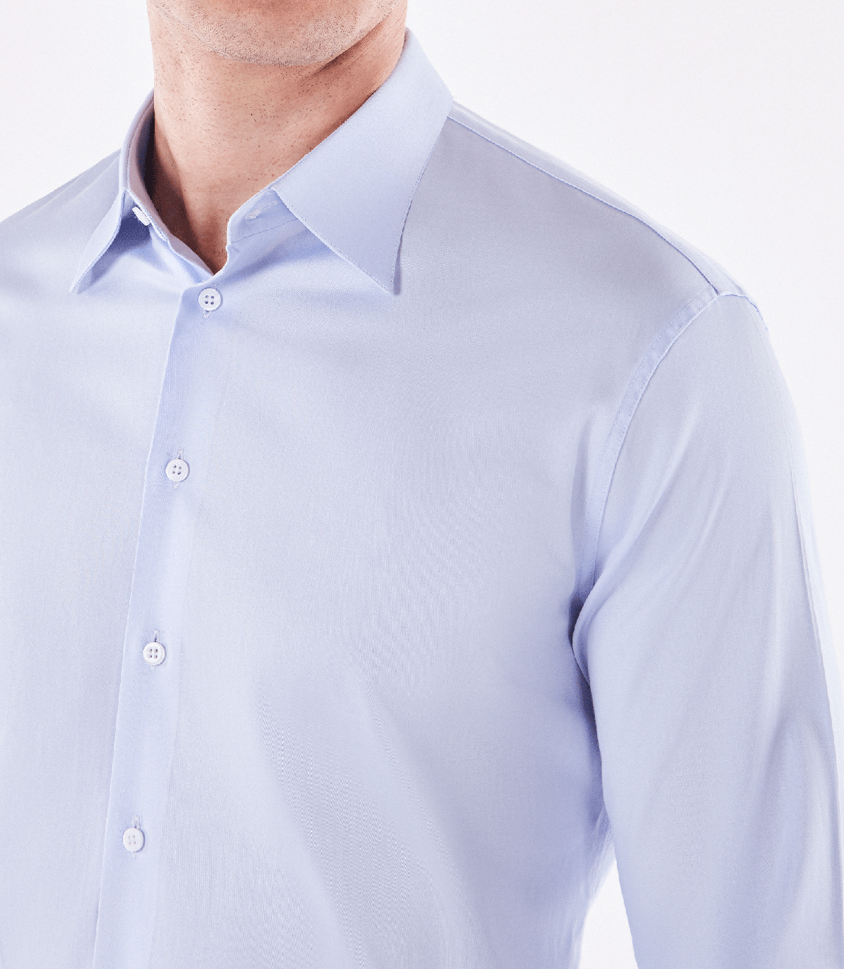 Camisa Social Manga Longa Austin Azul – slide 4