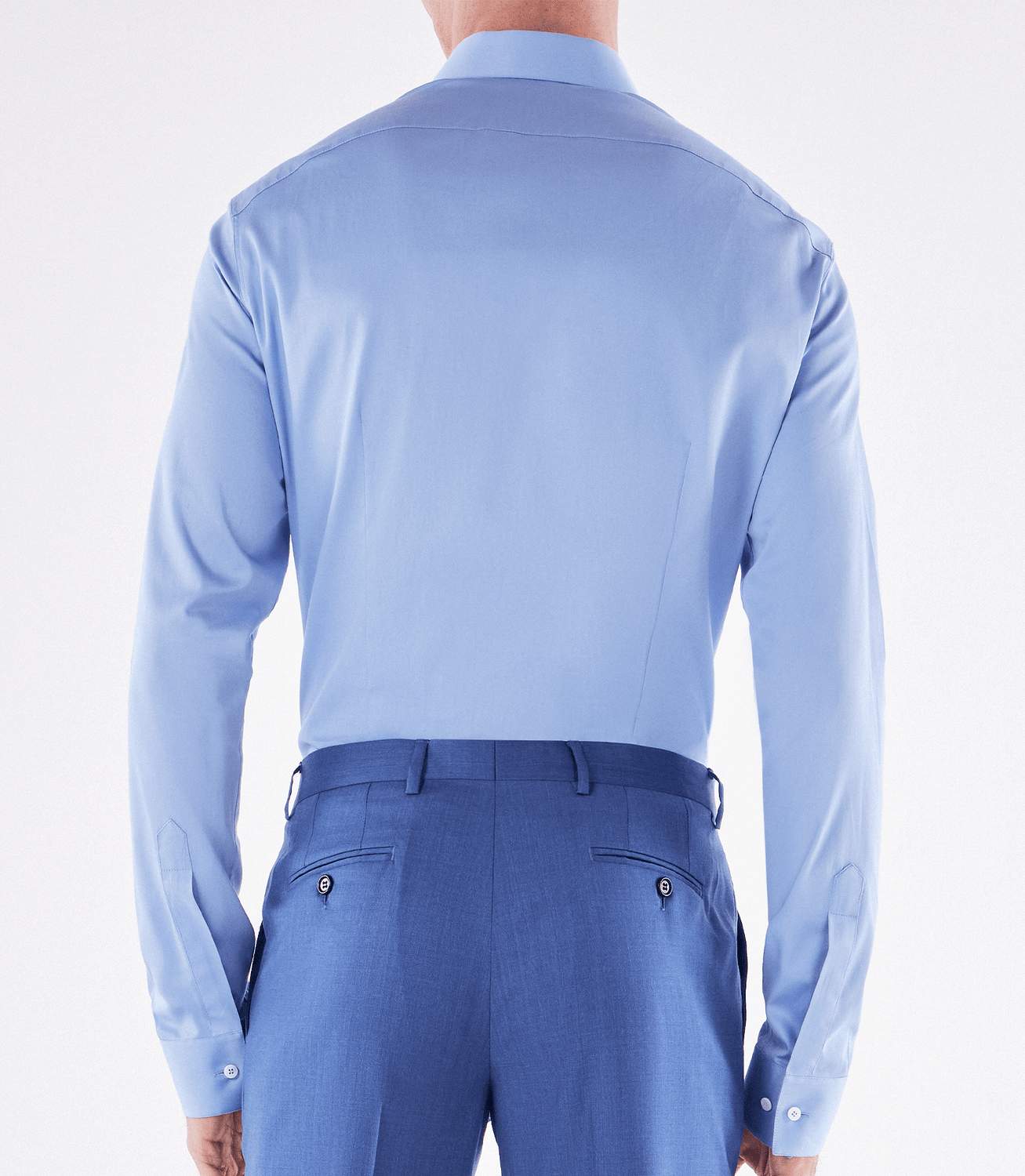 Camisa Social Manga Longa Austin Azul – slide 3