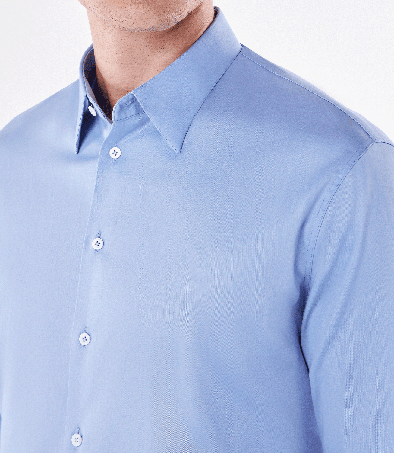 Camisa Social Manga Longa Austin Azul – slide 4