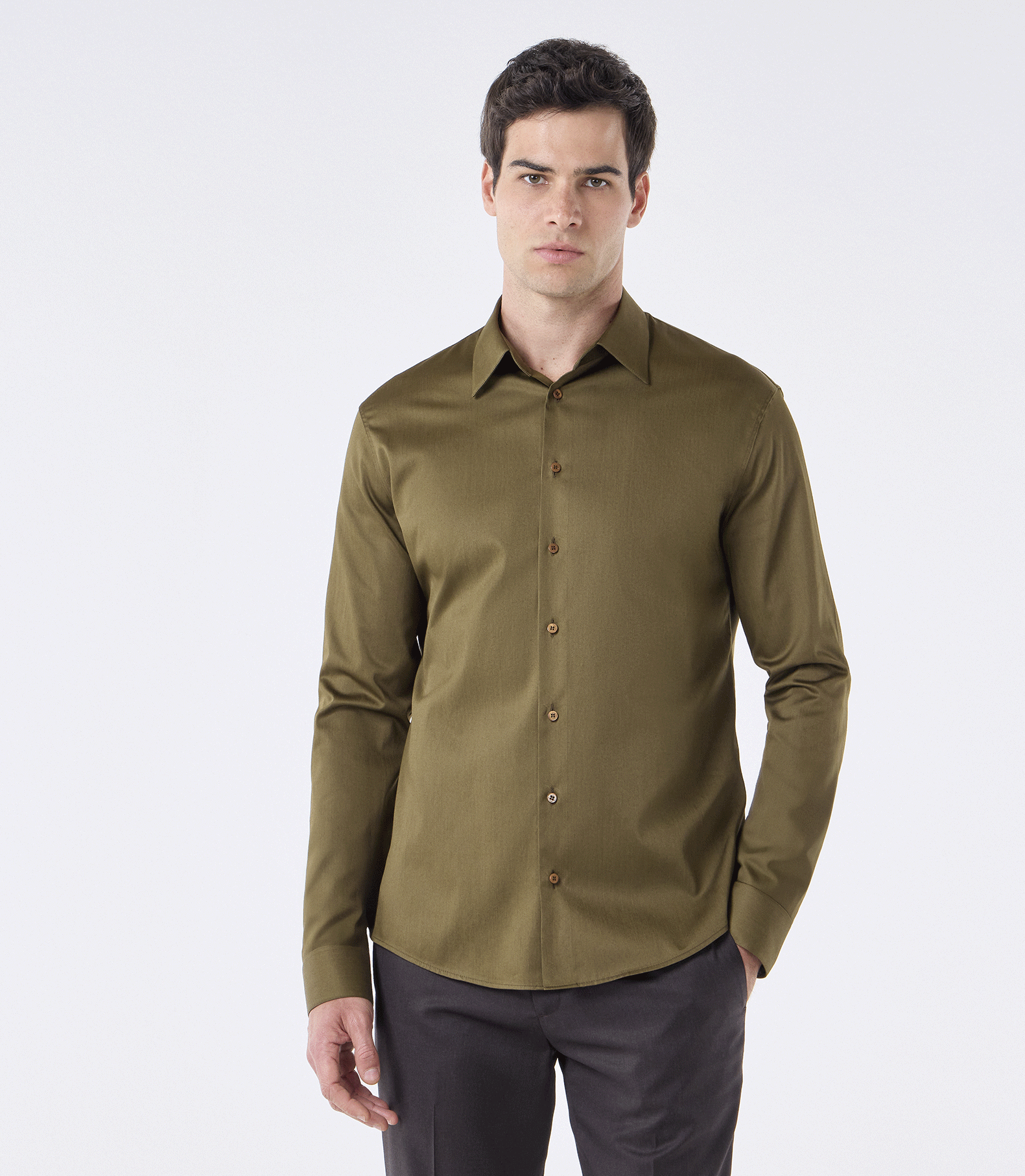Camisa Social Manga Longa Austin Verde