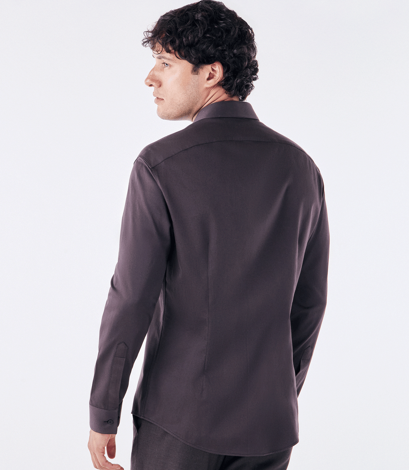 Camisa Social Manga Longa Austin Marrom – slide 3
