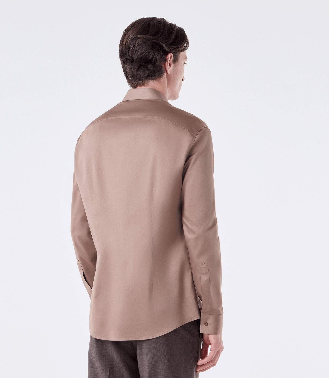 Camisa Social Manga Longa Austin Marrom – slide 3