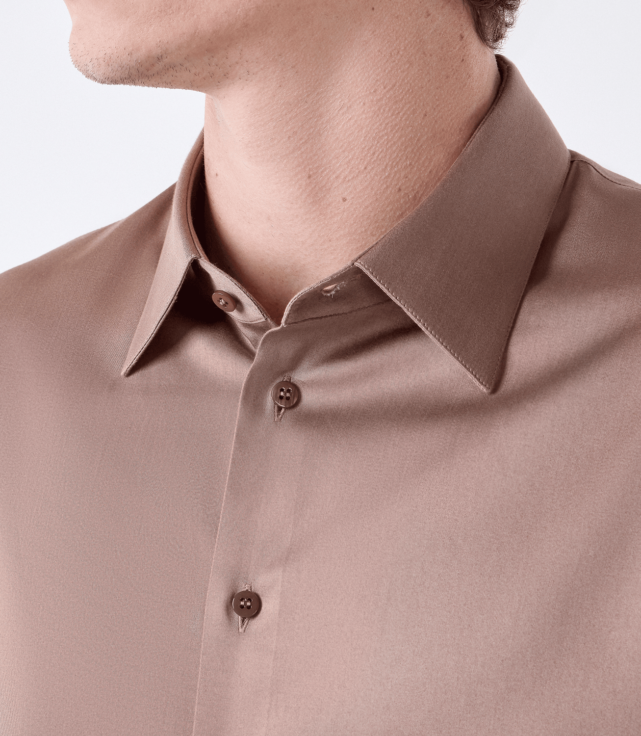 Camisa Social Manga Longa Austin Marrom – slide 4