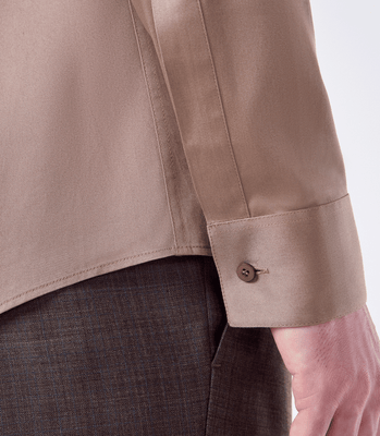 Camisa Social Manga Longa Austin Marrom thumbnail 5