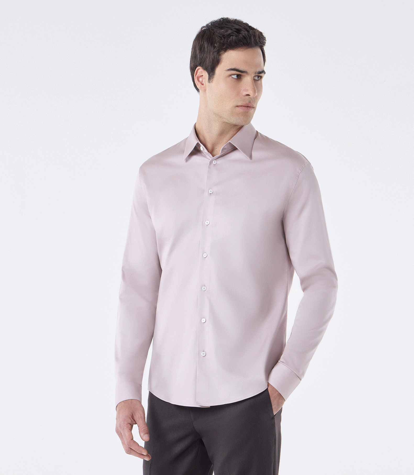 Camisa Social Manga Longa Austin Rosa