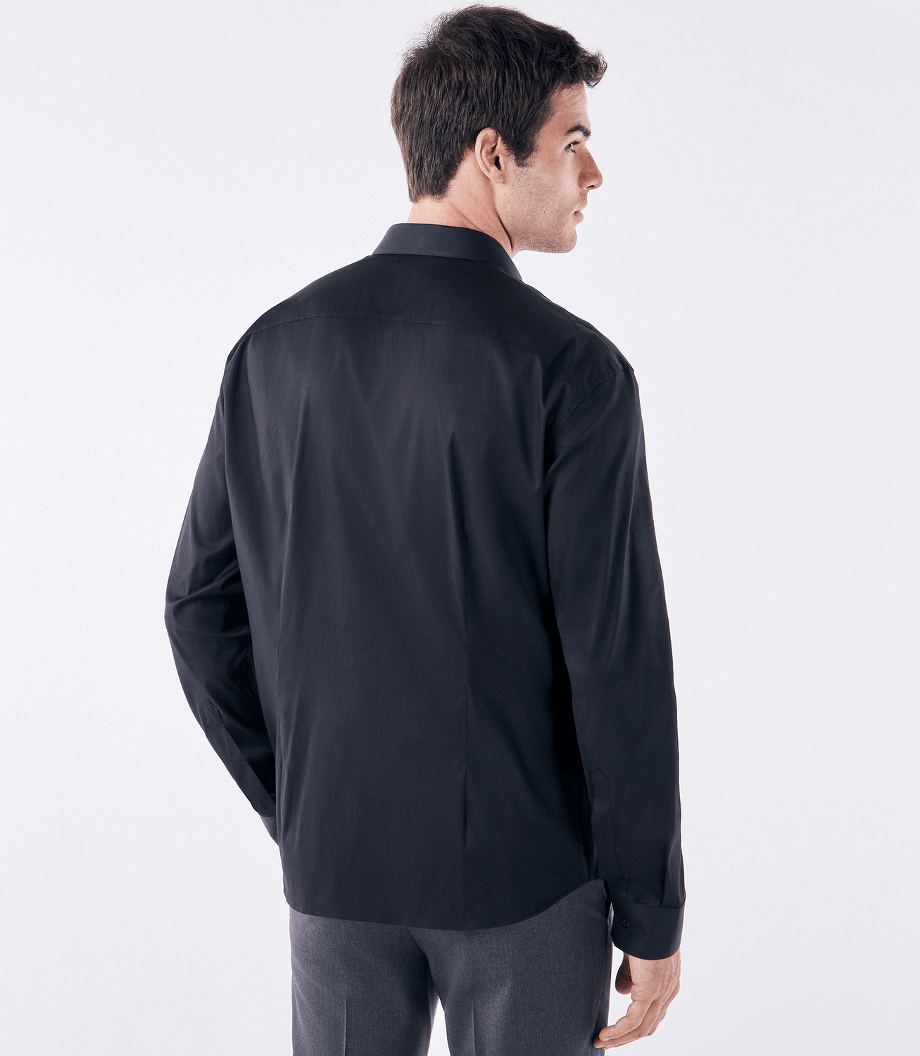 Camisa Social Regular Manga Longa Austin Preto – slide 3