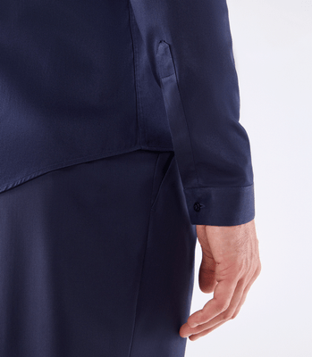 Camisa Gola Mao Manga Longa Tailor Air Azul thumbnail 5