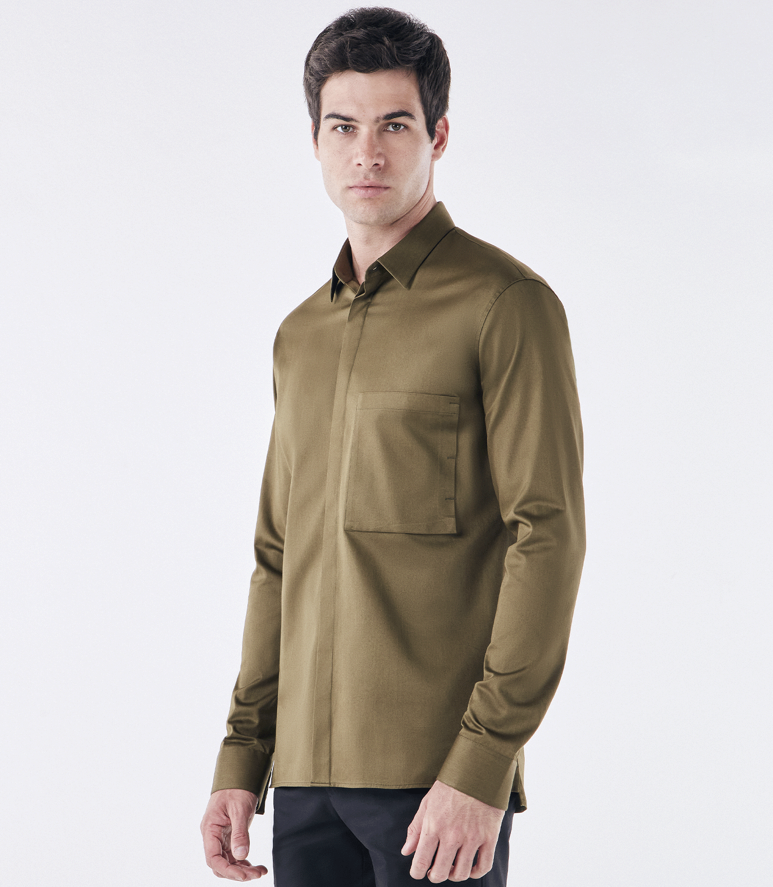 Camisa Tailor Air Pima com Bolso Verde