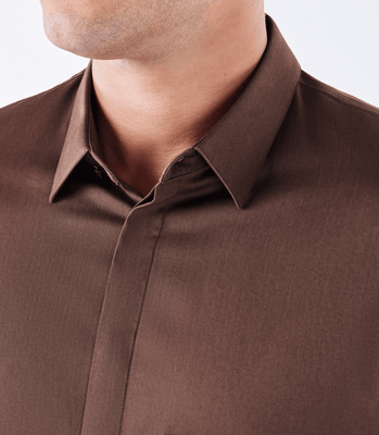 Camisa Tailor Air Pima com Bolso Marrom thumbnail 4