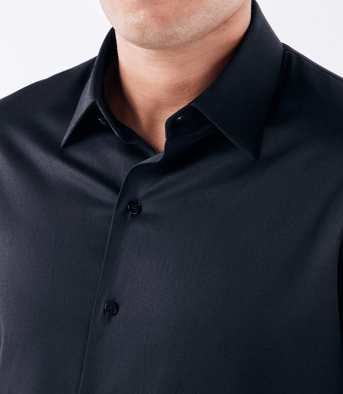 Camisa Manga Longa Tailor Air com Martingale Preto – slide 4