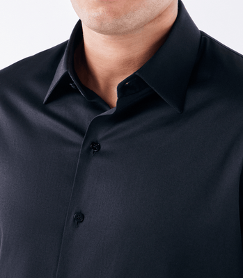 Camisa Manga Longa Tailor Air com Martingale Preto thumbnail 4