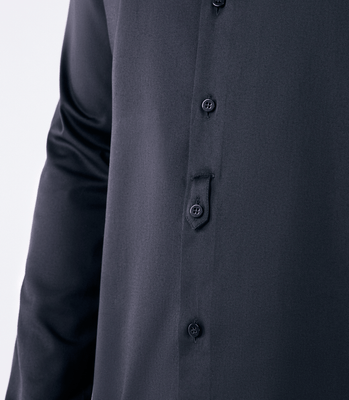 Camisa Manga Longa Tailor Air com Martingale Preto thumbnail 5