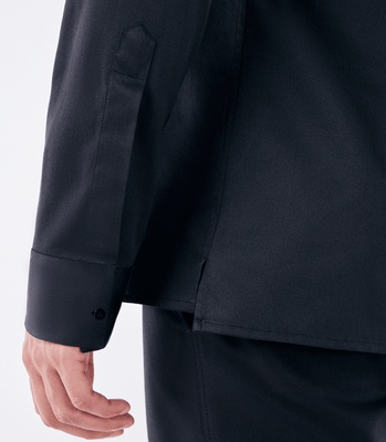Camisa Manga Longa Tailor Air com Martingale Preto thumbnail 6