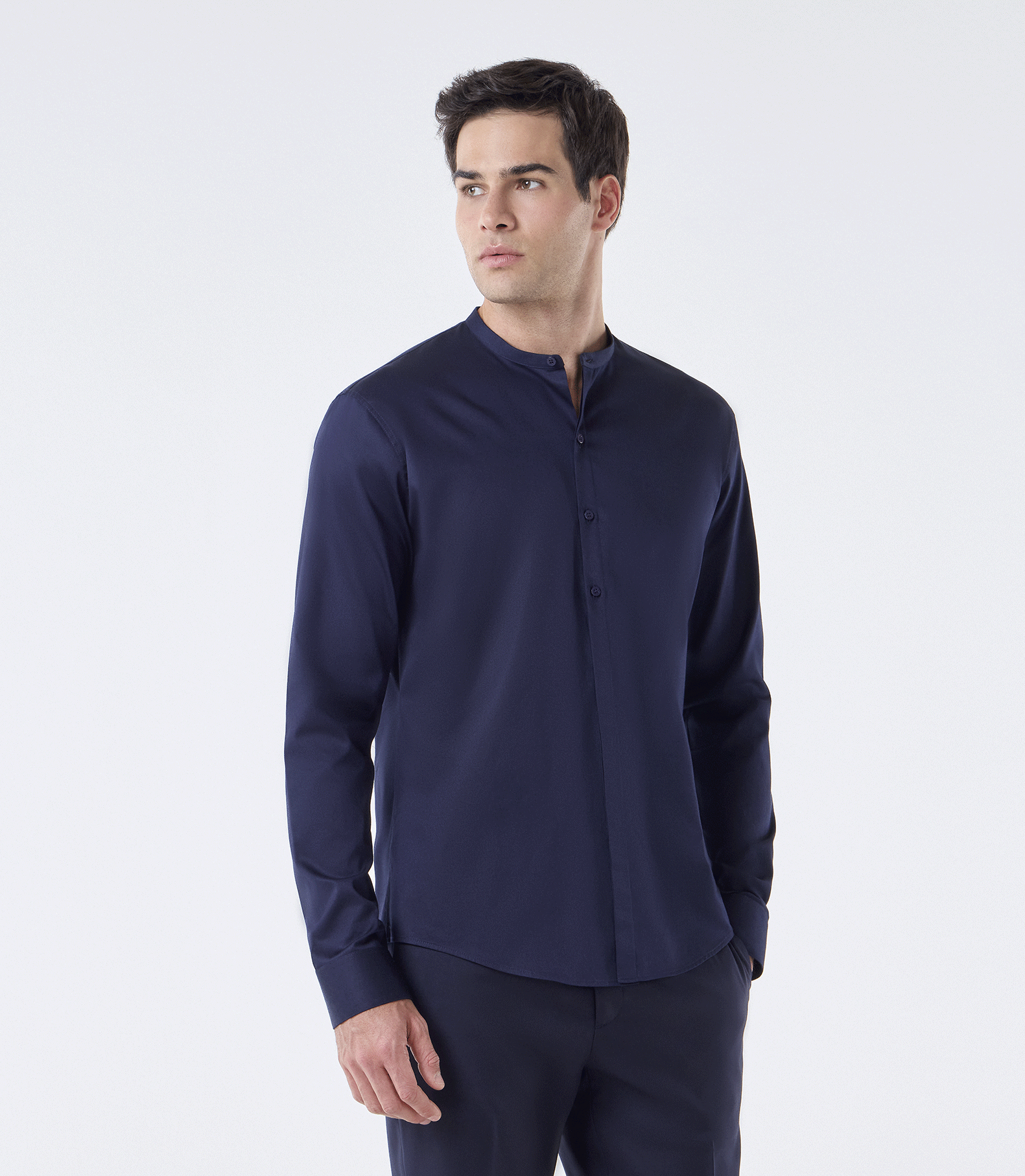 Camisa Gola Mao Vista Híbrida Azul