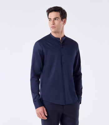 Camisa Gola Mao Vista Híbrida Azul thumbnail 1