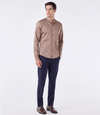 Camisa Gola Mao Vista Híbrida Marrom thumbnail 2