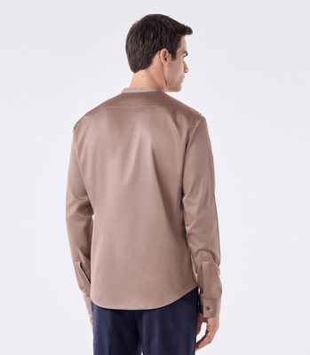 Camisa Gola Mao Vista Híbrida Marrom thumbnail 3