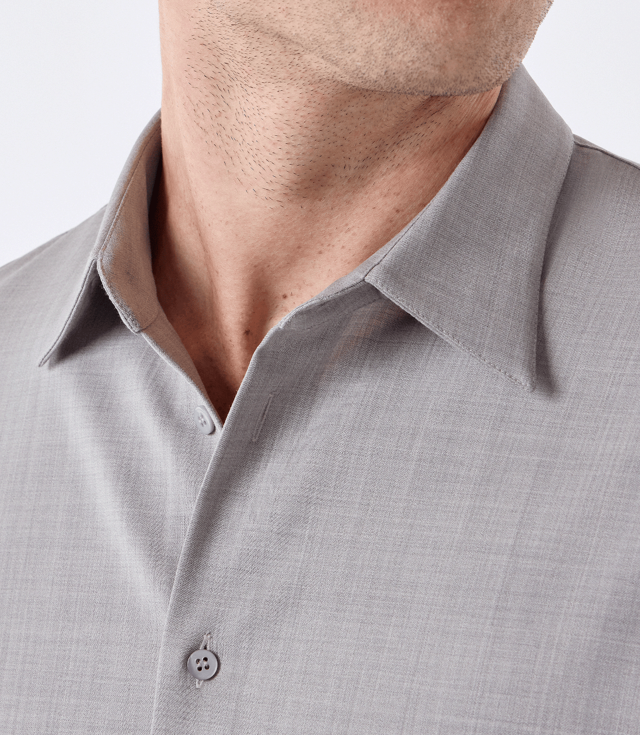 Camisa Social Manga Longa Bege – slide 4