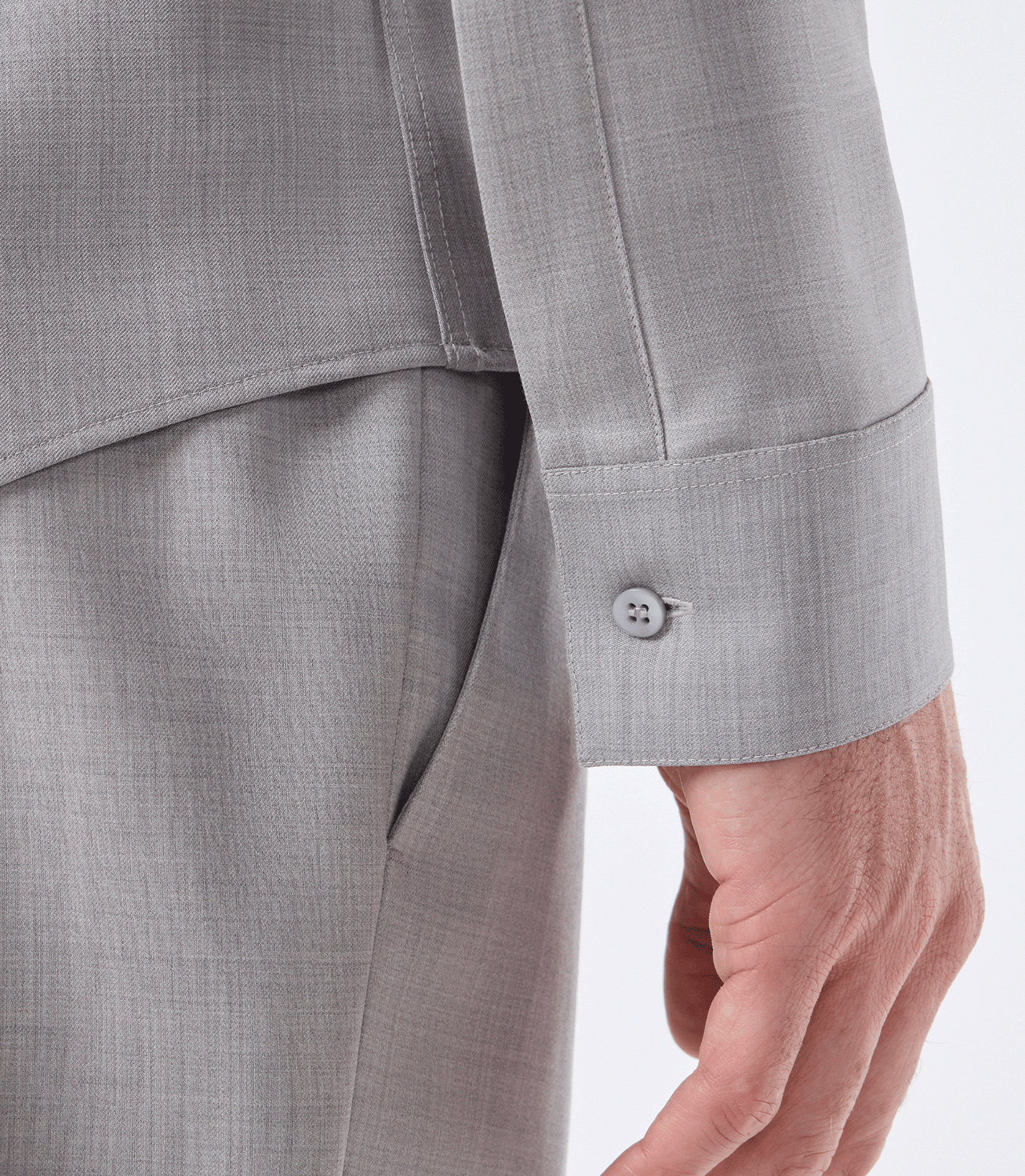 Camisa Social Manga Longa Bege – slide 5