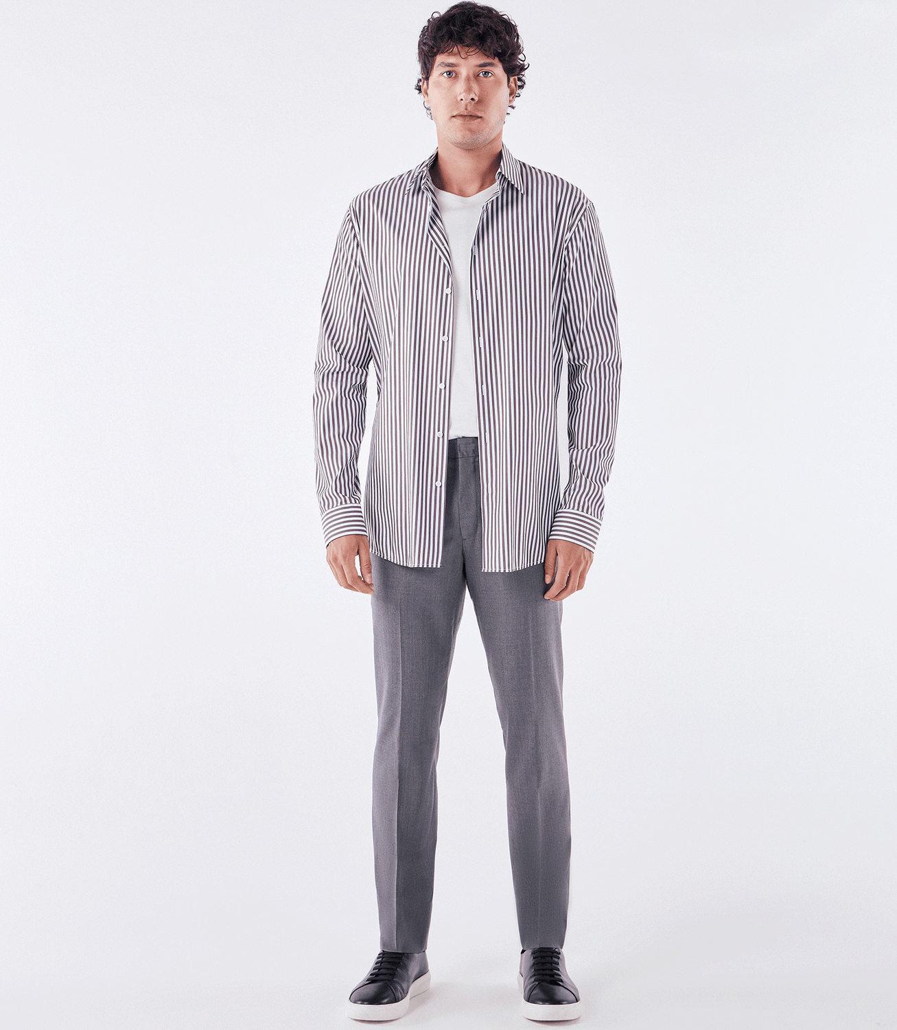 Camisa Manga Longa Maxi Marrom – slide 2