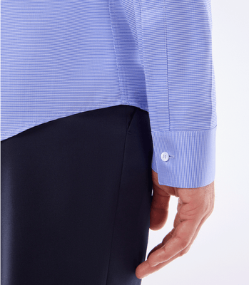 Camisa Social Manga Longa Azul thumbnail 5