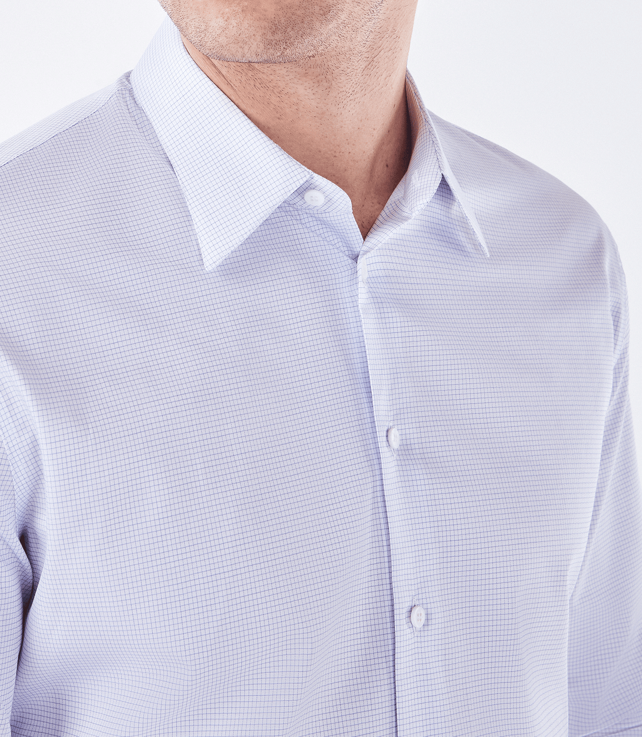 Camisa Social Manga Longa Azul – slide 4