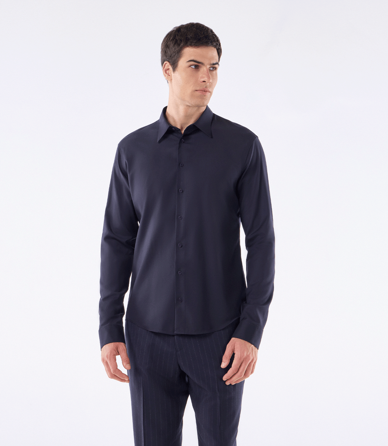 Camisa Manga Longa Tailor Air Lã Active Azul – slide 1