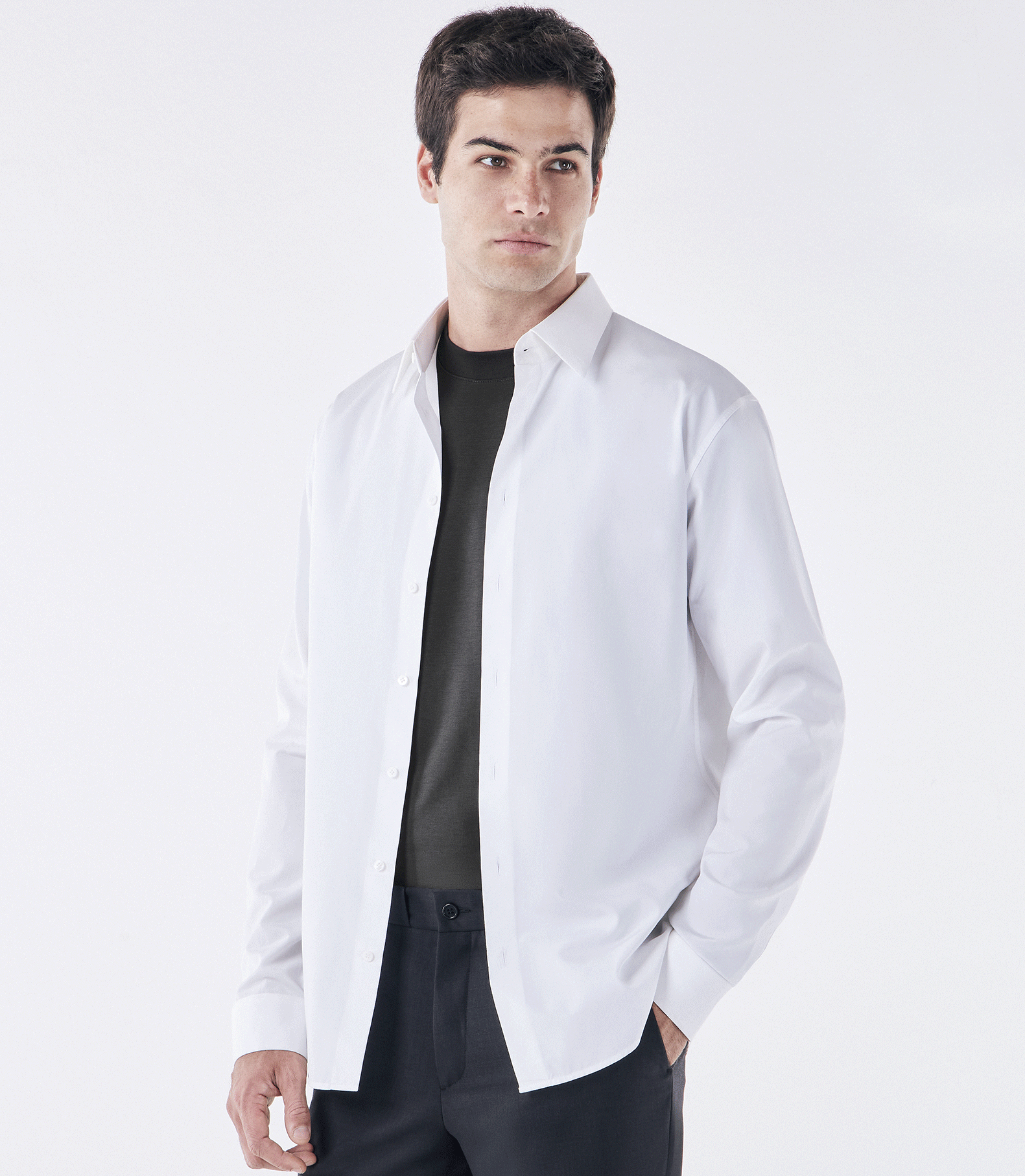 Camisa Manga Longa Maxi Tailor Air Branco