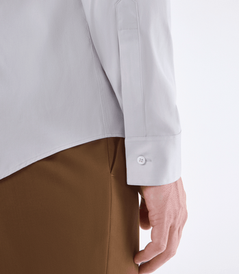 Camisa Social Lar Manga Longa Cinza thumbnail 5