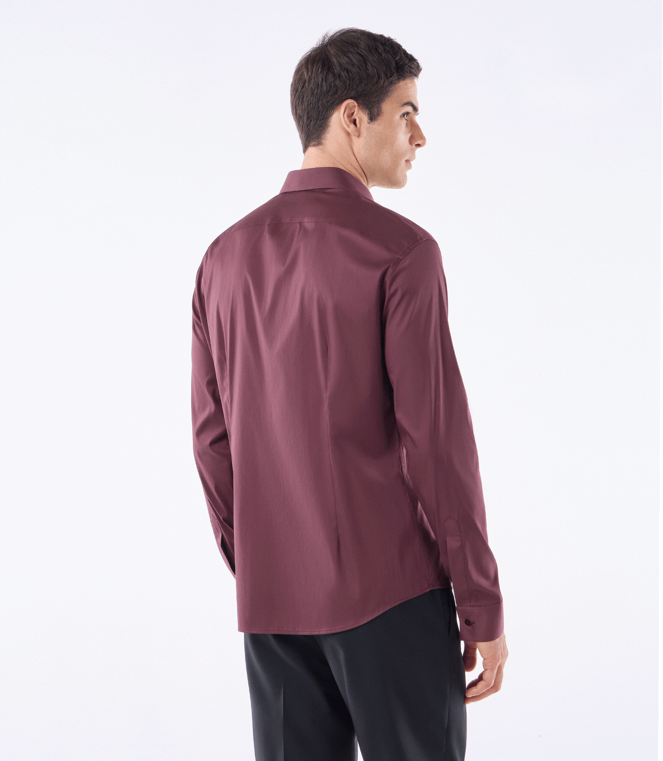 Camisa Social Lar Manga Longa Vermelho – slide 3
