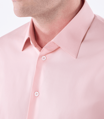 Camisa Social Lar Manga Longa Rosa thumbnail 5