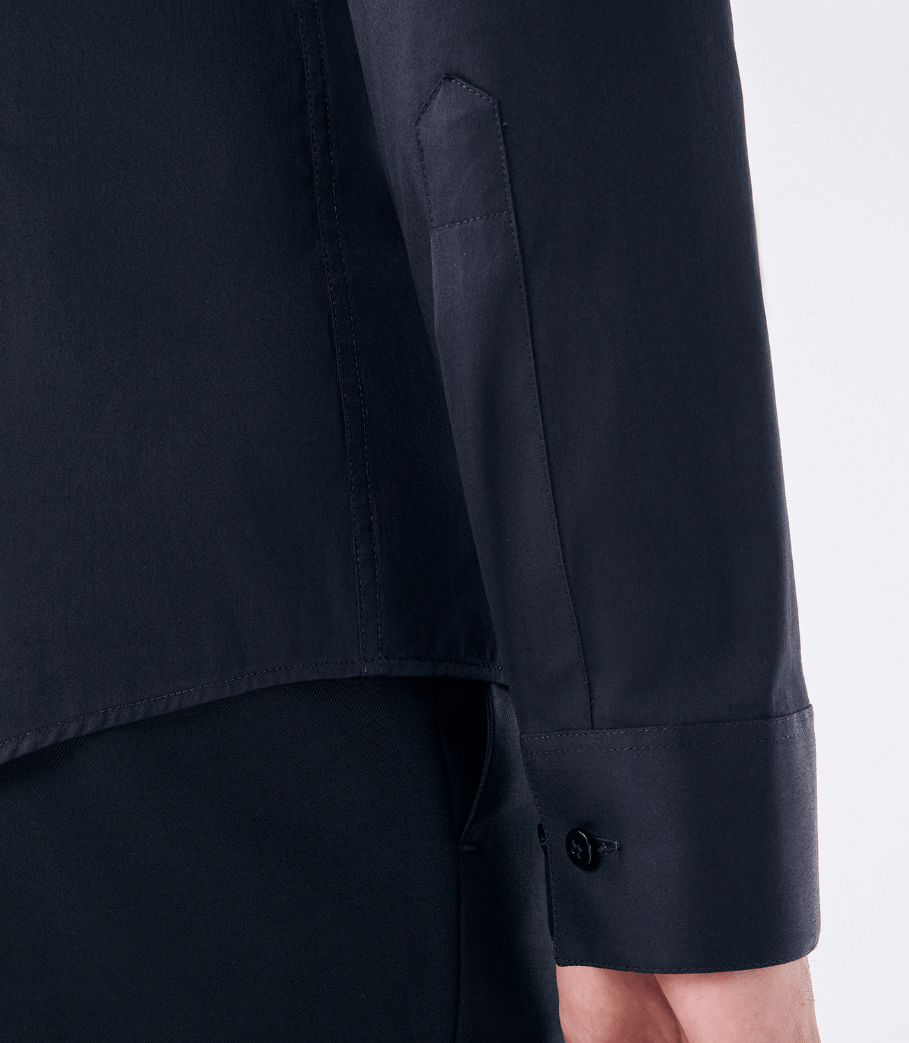 Camisa Social Lar Manga Longa Preto – slide 5
