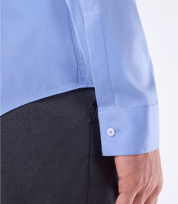 Camisa Social Lar Manga Longa Azul thumbnail 5