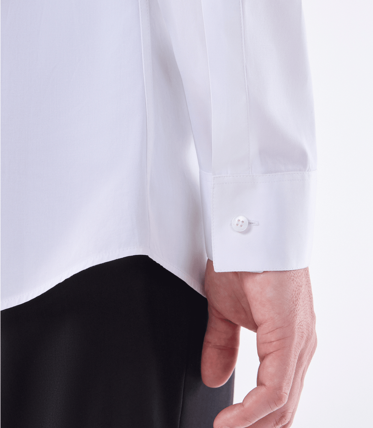 Camisa Maxi Manga Longa Tailor Air Branco – slide 5