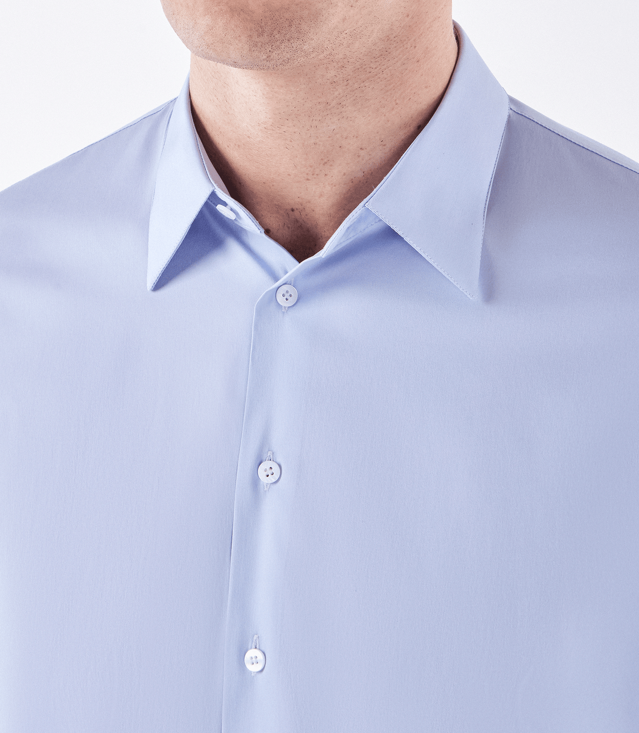 Camisa Social Manga Longa Slim Azul – slide 4
