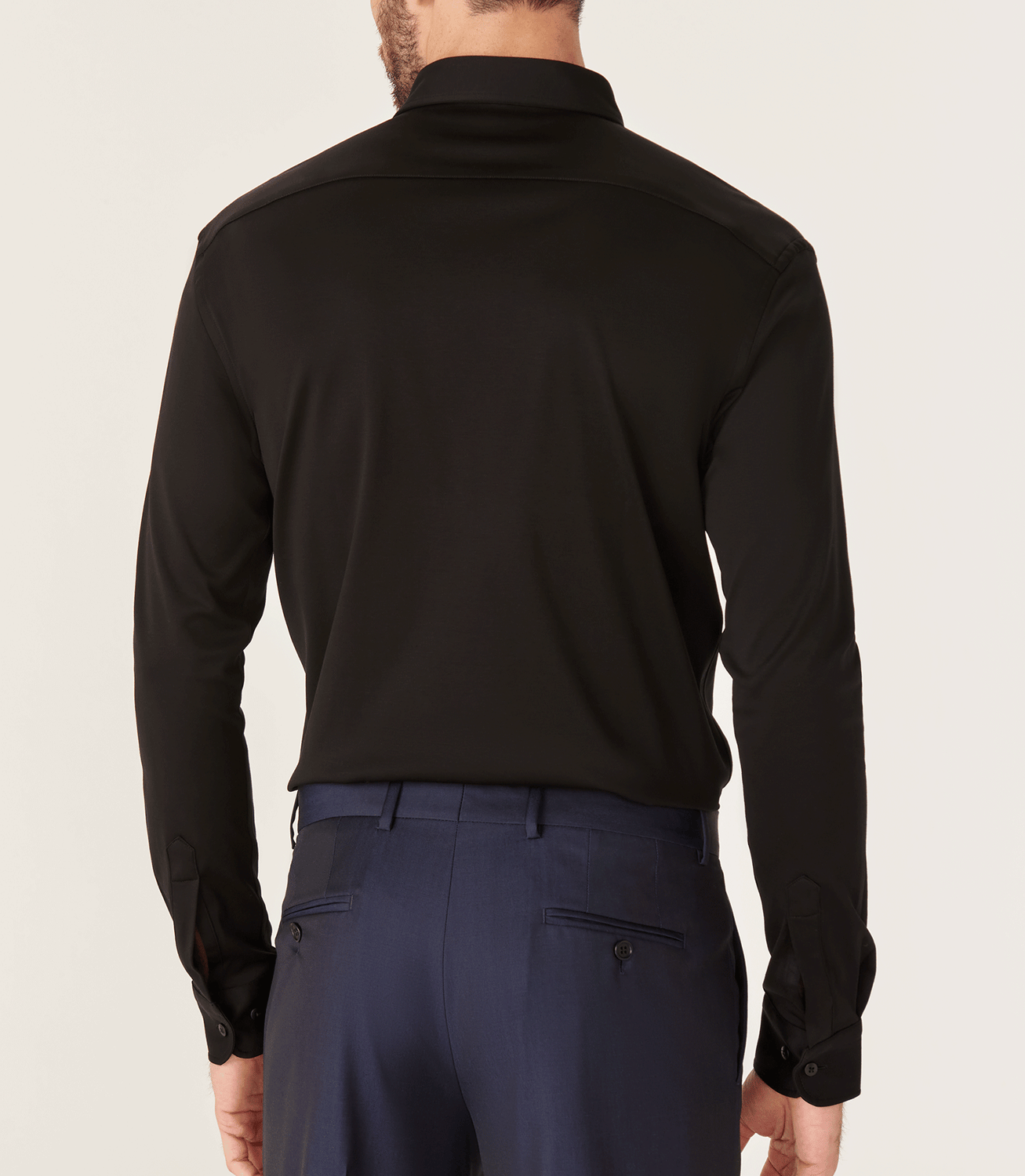 Camisa Malha Manga Longa Preto – slide 3