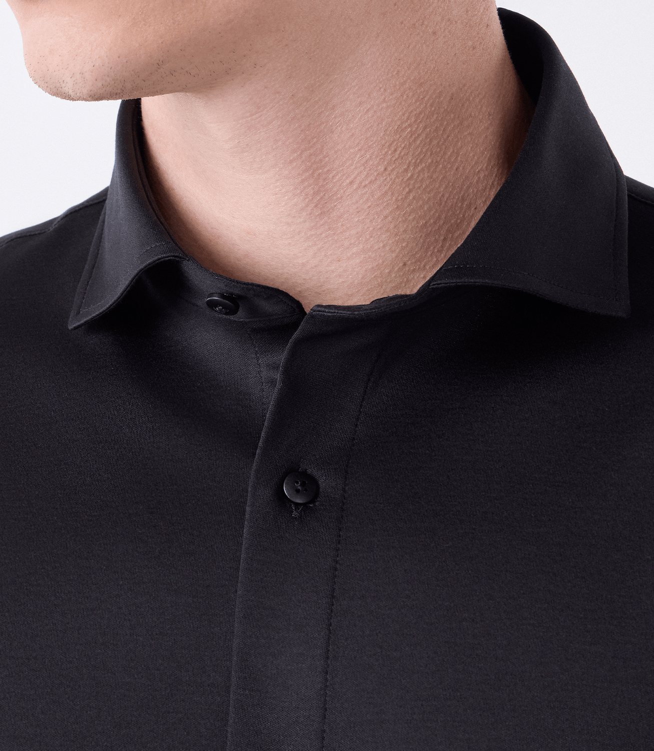 Camisa Malha Manga Longa Preto – slide 4
